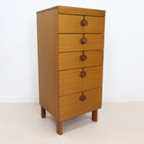 Vintage Teak Tallboy Chest of Drawers by Nathan