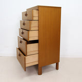 Vintage Teak Tallboy Chest of Drawers by Nathan