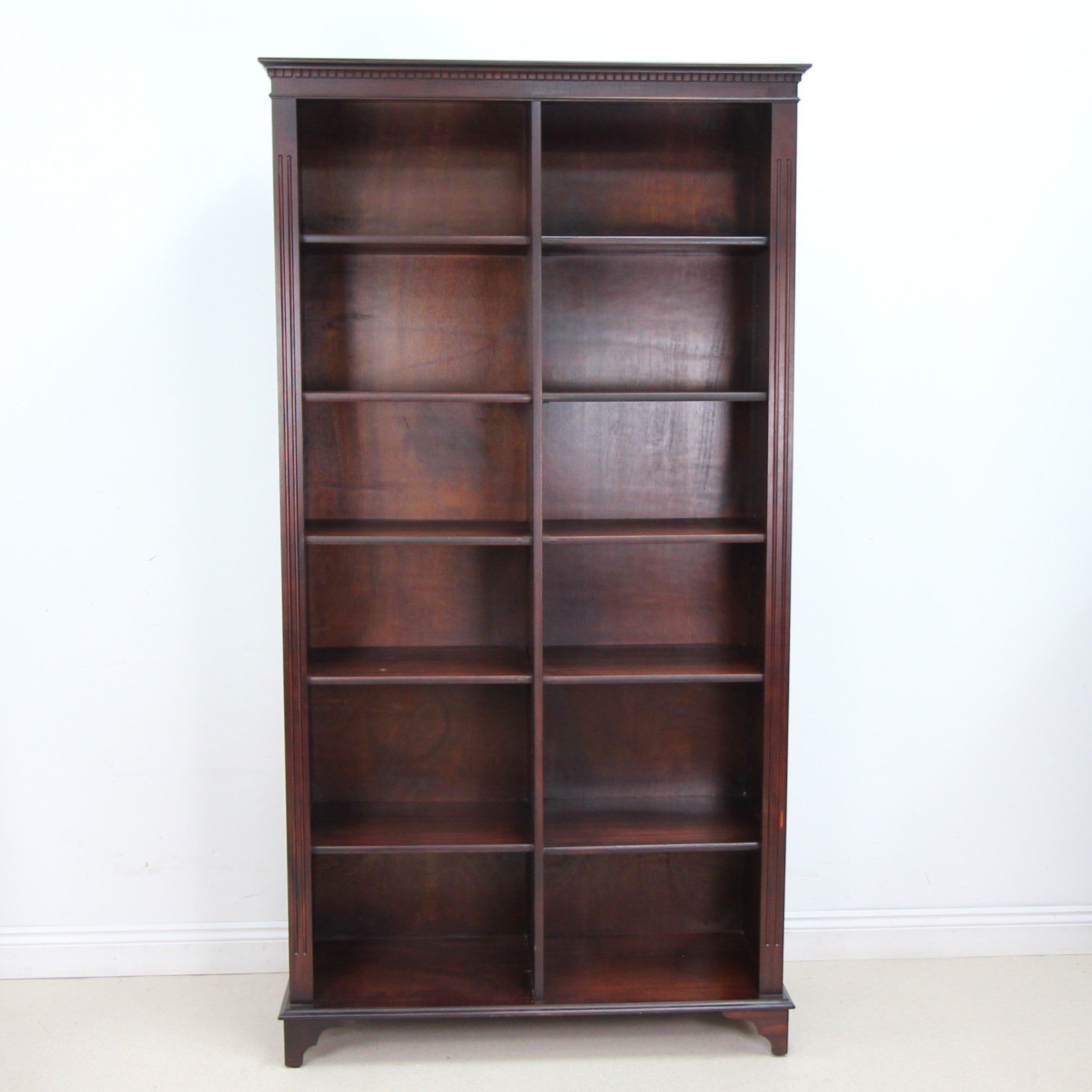 Reproduction Mahogany Open Bookcase