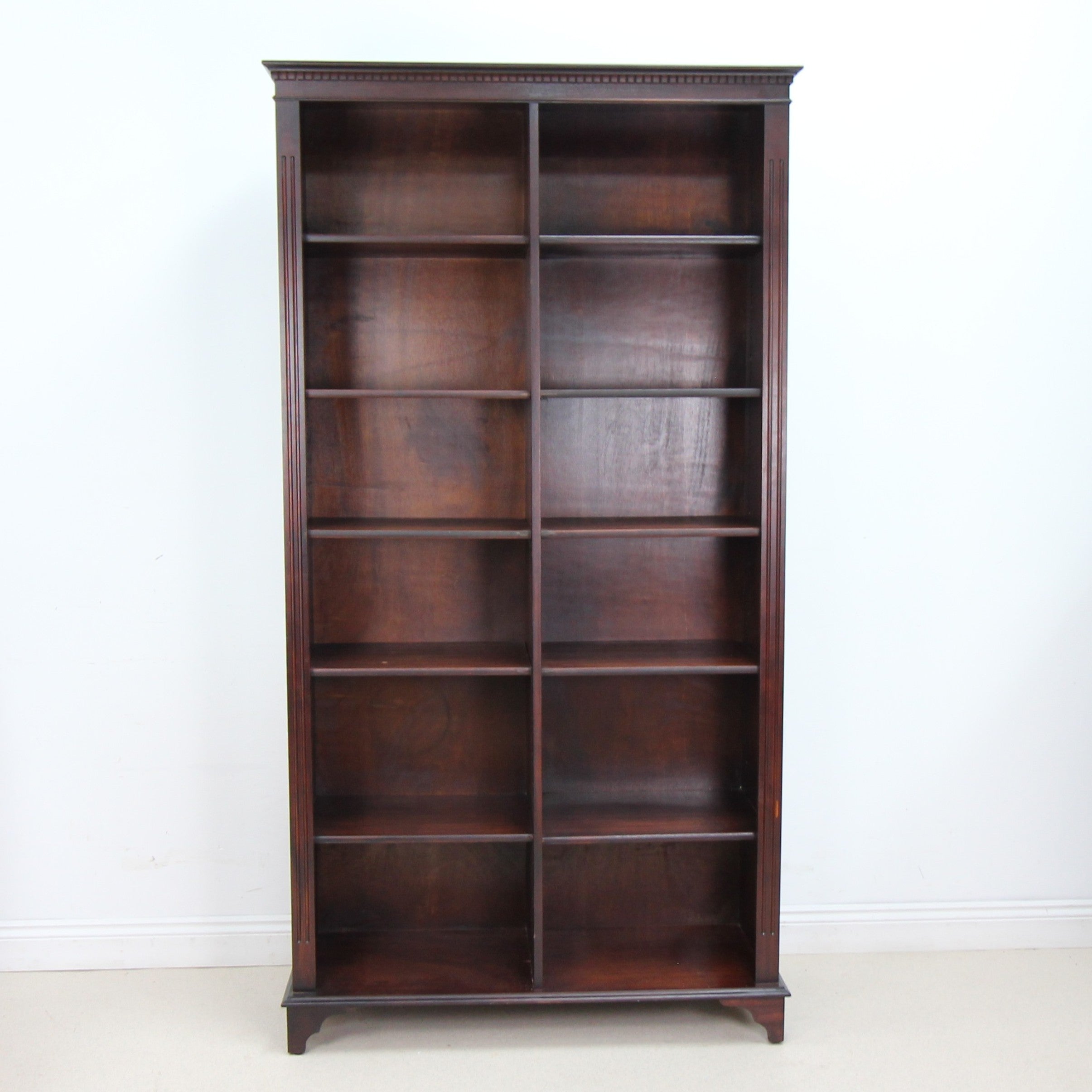 Reproduction Mahogany Open Bookcase