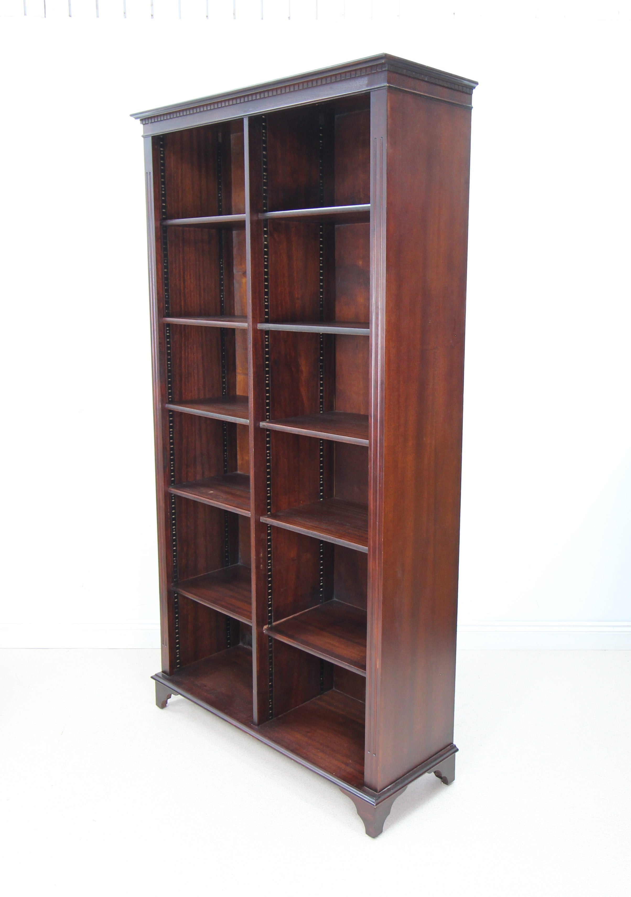Reproduction Mahogany Open Bookcase