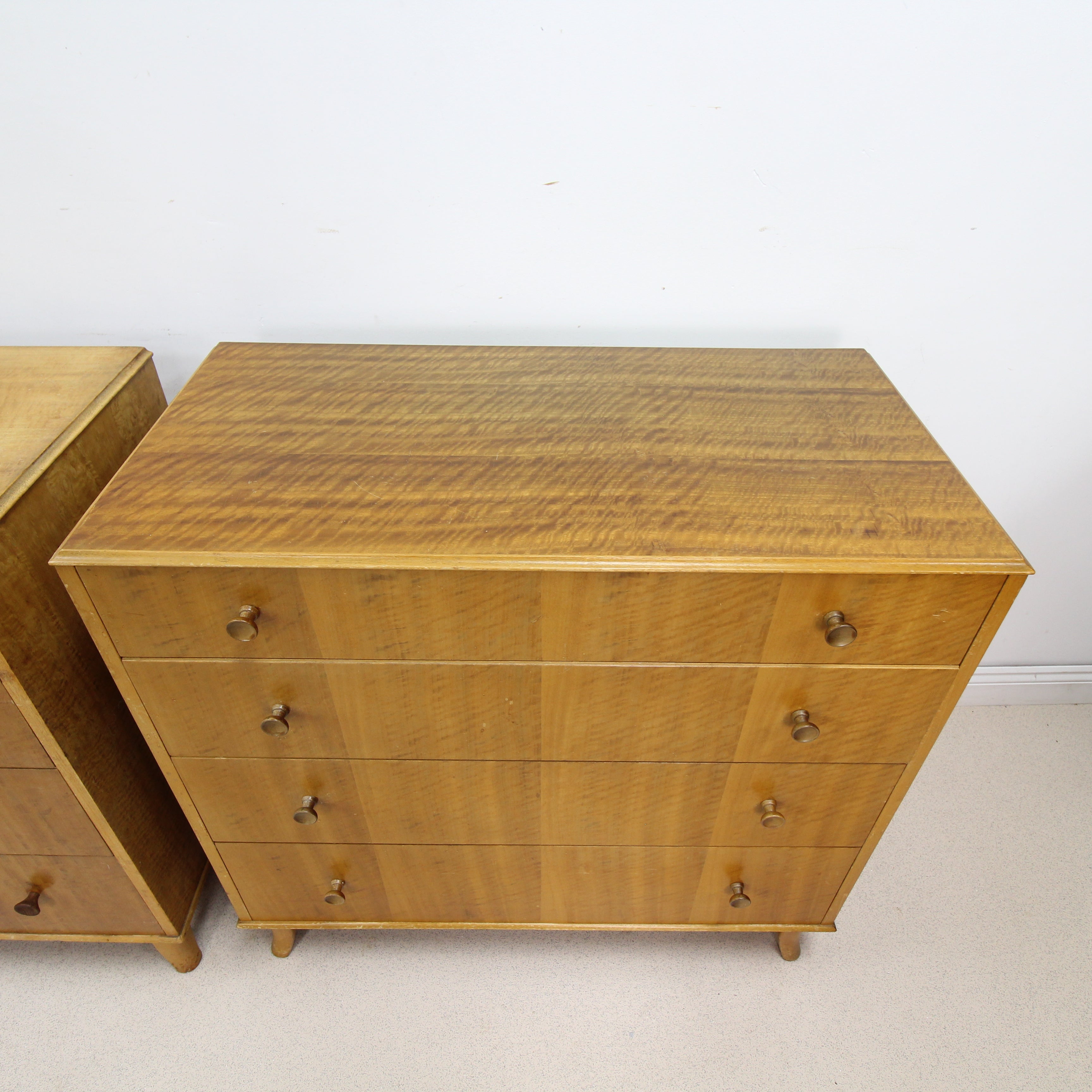 Set of 2 Mid century British Chest of Drawers by Vesper
