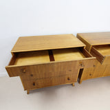 Set of 2 Mid century British Chest of Drawers by Vesper