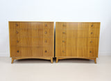 Set of 2 Mid century British Chest of Drawers by Vesper