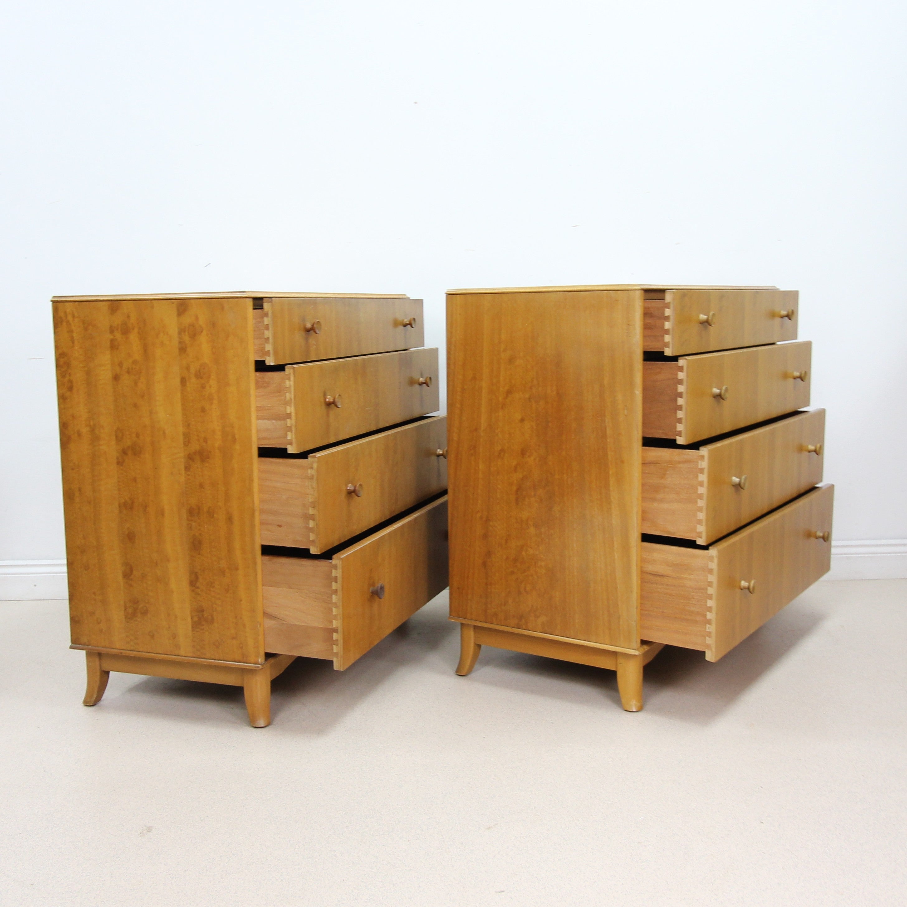 Set of 2 Mid century British Chest of Drawers by Vesper