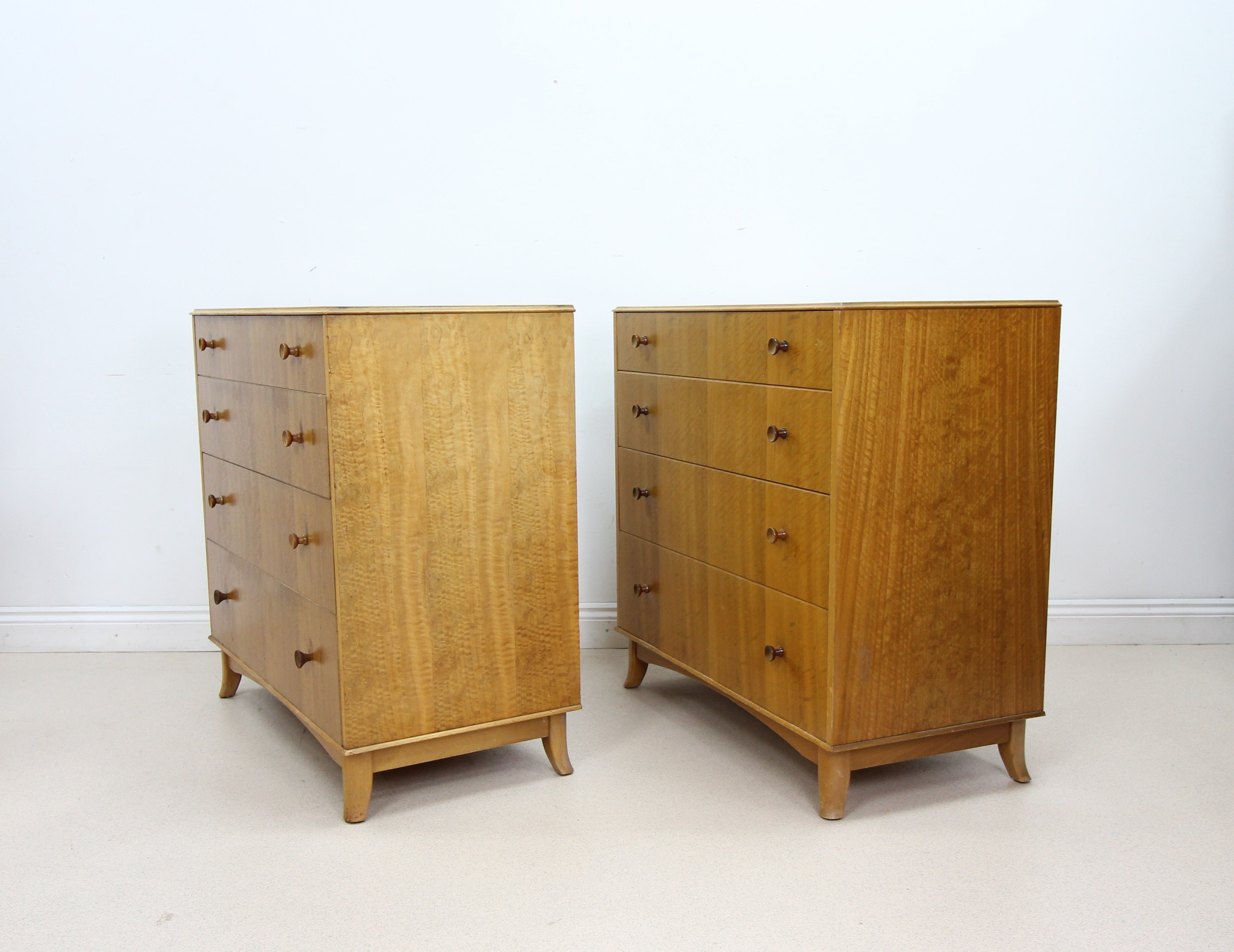 Set of 2 Mid century British Chest of Drawers by Vesper