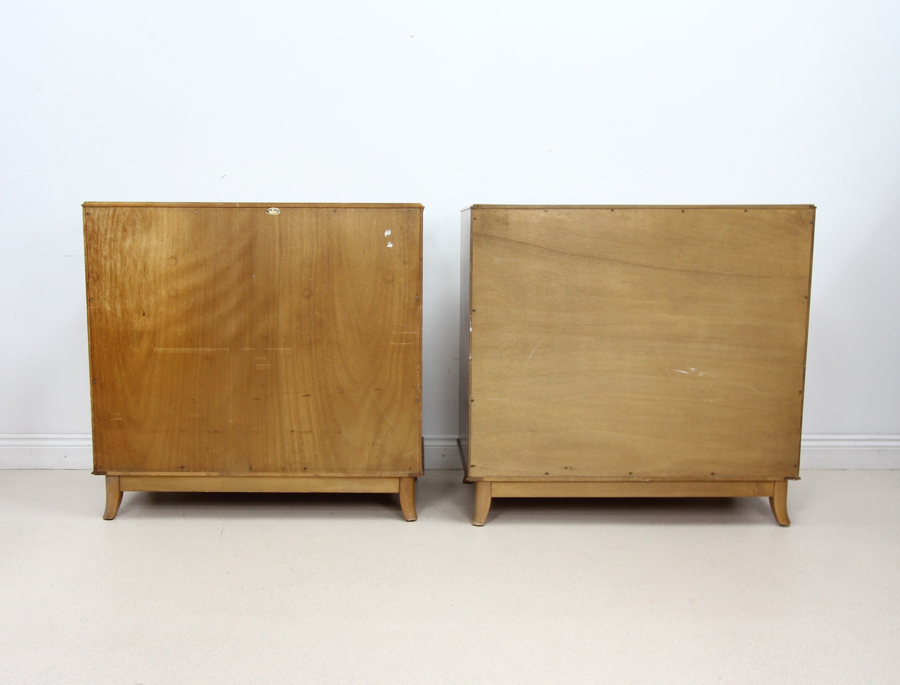 Set of 2 Mid century British Chest of Drawers by Vesper