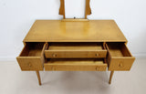 Rare Mid Century British Lacewood Dressing Table by Vesper Furniture - Model CC41