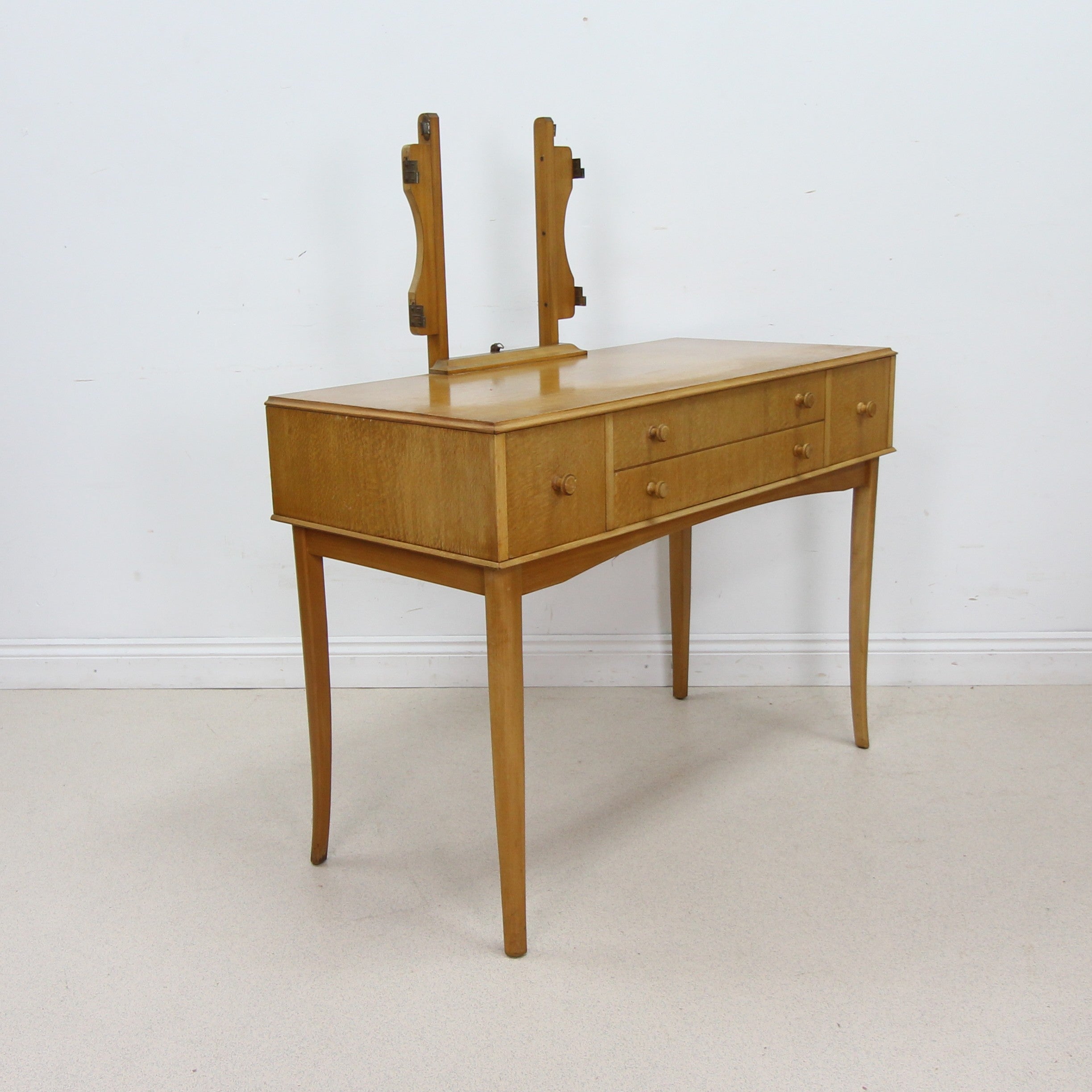 Rare Mid Century British Lacewood Dressing Table by Vesper Furniture - Model CC41