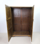 Vintage Old Charm Style Carved Oak Double Wardrobe