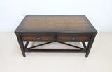 Laura Ashley Attribute 2 Drawer Coffee Table In Dark Chestnut