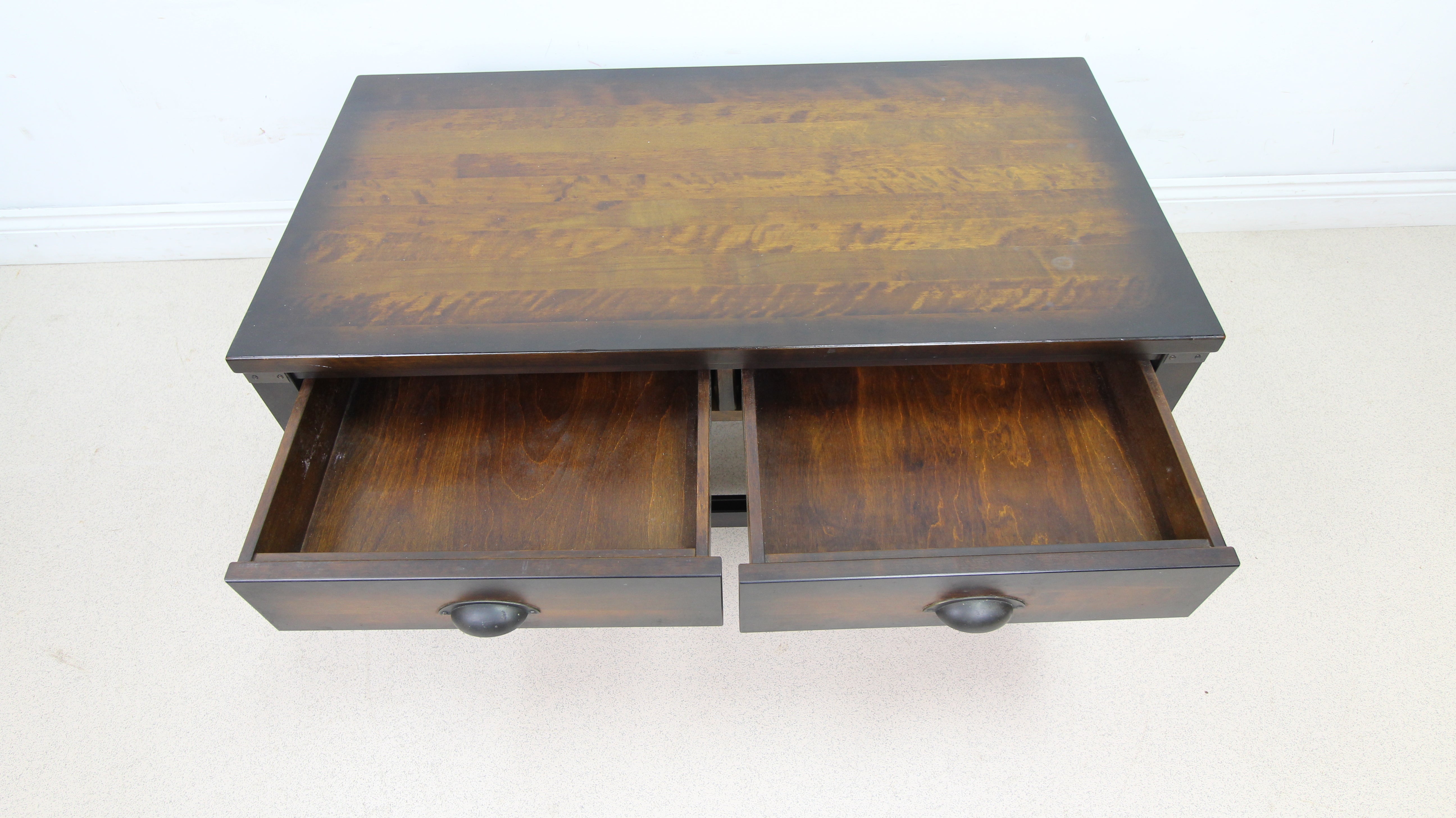 Laura Ashley Attribute 2 Drawer Coffee Table In Dark Chestnut