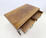 Bevan Funnell Reprodux Vintage Mahogany Drop leaf Extendable Table with Drawers