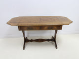 Bevan Funnell Reprodux Vintage Mahogany Drop leaf Extendable Table with Drawers