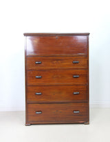Large Art Deco Mahogany Secretaire Chest Of Drawers