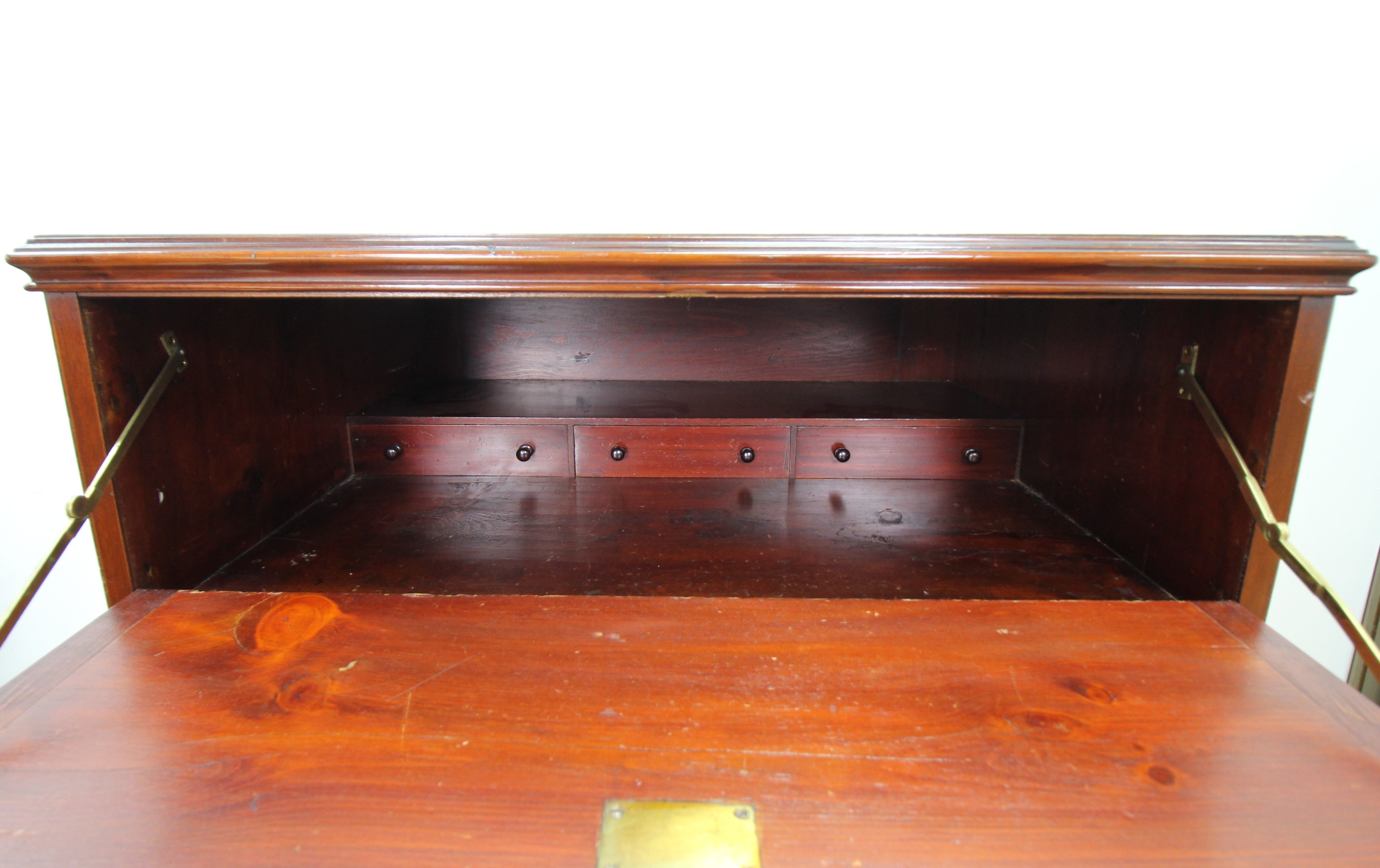 Large Art Deco Mahogany Secretaire Chest Of Drawers