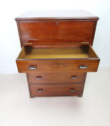Large Art Deco Mahogany Secretaire Chest Of Drawers