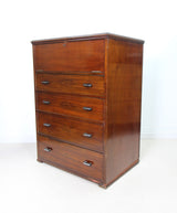 Large Art Deco Mahogany Secretaire Chest Of Drawers