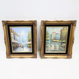 Pair of Small Framed Oil Paintings signed Bernard