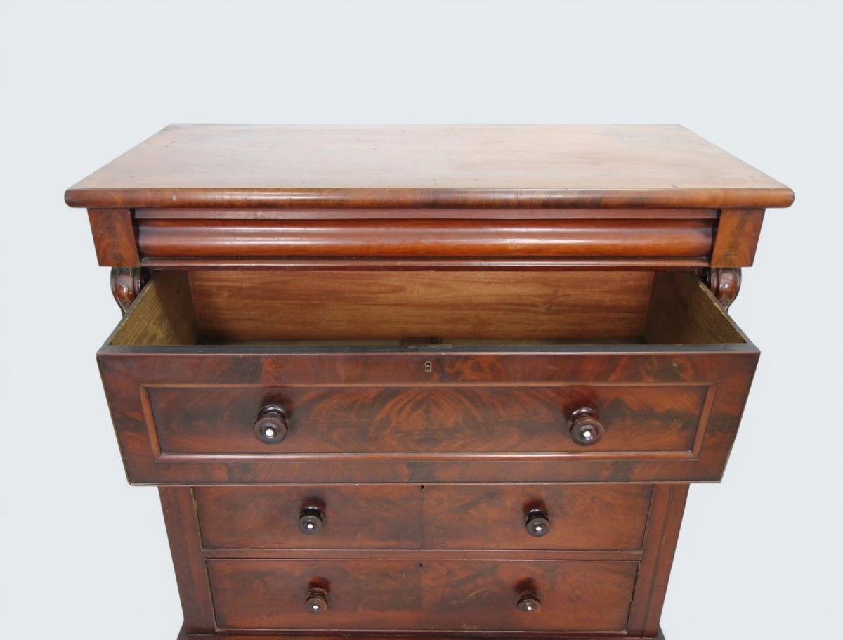 Large Antique Scottish Kilmarnock Chest Of Drawers