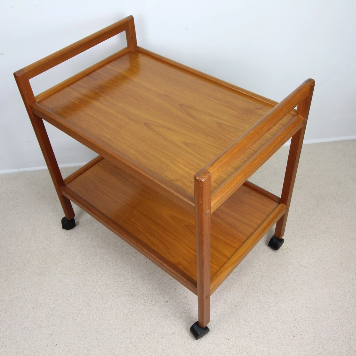 A Danish Teak Cake Cocktail Tea Drinks Serving Trolley Bar Station