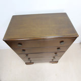 Mid Century Harry Lebus Chest of Drawers in Dark Oak