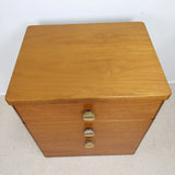 Mid Century Stag Cantata Teak 3 Drawer Bedside Cabinet