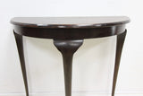 Vintage Mahogany Demi Lune Side Console Table By H. Shaw London