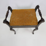 Solid Wood Vintage Piano Stool - Upholstered Lift Up Seat with Storage