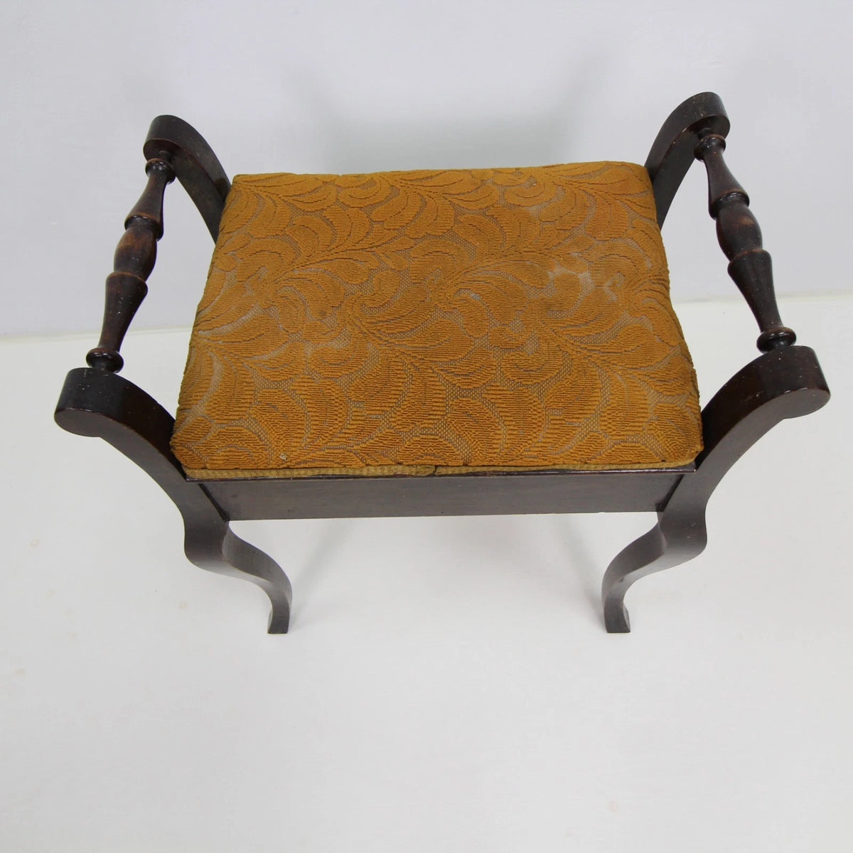 Solid Wood Vintage Piano Stool - Upholstered Lift Up Seat with Storage