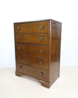 Mid Century Harry Lebus Chest of Drawers in Dark Oak