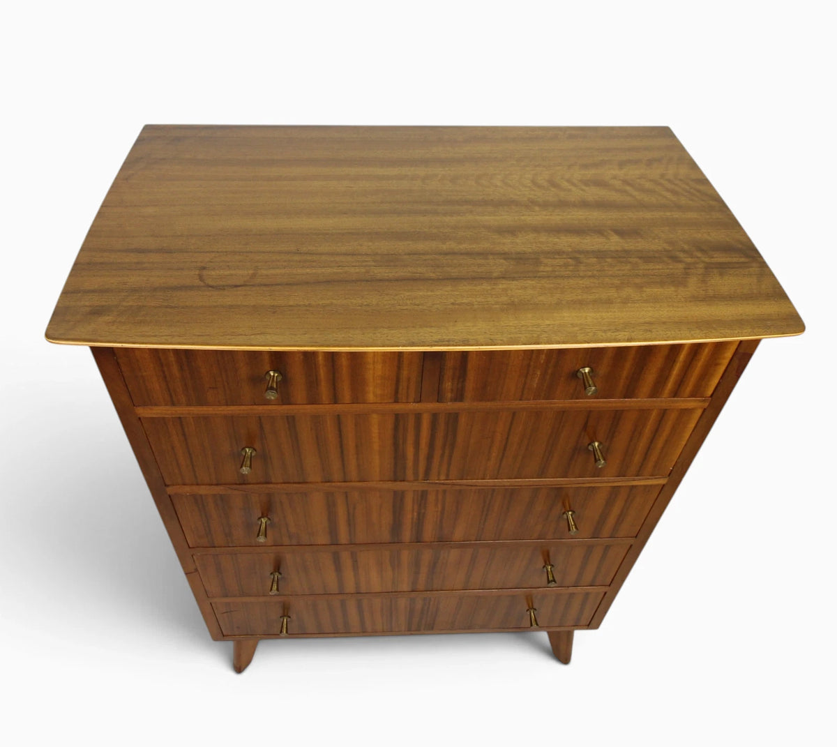 Mid century Morris of Glasgow Cumbrae chest of drawers in walnut veneer