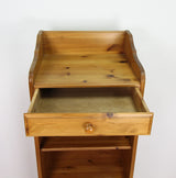 Vintage Ducal Solid Pine Shelving Unit / Bookcase with Drawer
