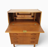 Mid Century Jentique Teak Writing Bureau - Lockable