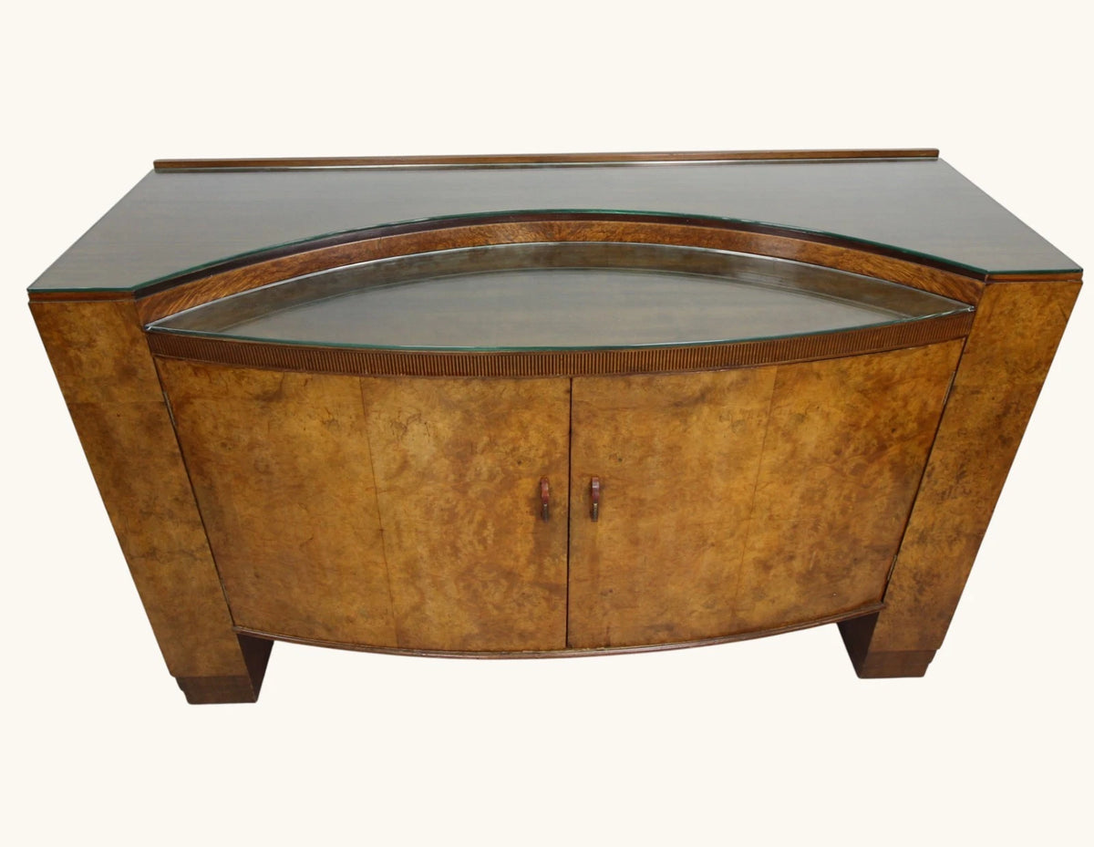 A Rare John Walker & Sons Scottish Art Deco Walnut Veneered Sideboard