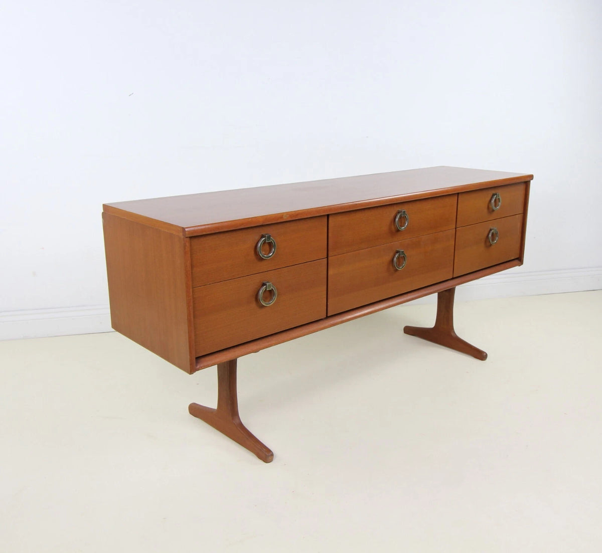 Mid Century Austinsuite Teak 6 Drawer Sideboard