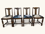 Rare Vintage Ercol Old Colonial Edwardian Style Dining Chairs - Set of 4