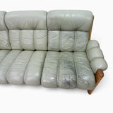 Ekornes Montana Green Leather 3 Seater Sofa - Made in Norway