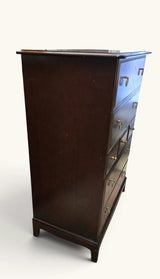 Pair of French Style Rustic Solid Wood Tallboy Chest Of Drawers