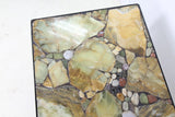 A Stone Top Metal Feet Coffee Table