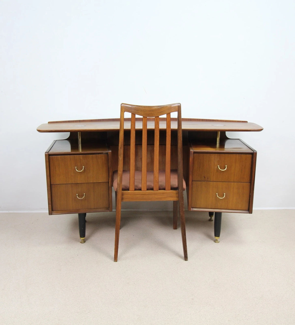 Mid-century retro vintage Curved floating-top desk by E Gomme G-Plan