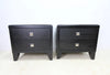 Pair of Black Ash Veneered Bedside Cabinets