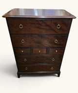 Pair of French Style Rustic Solid Wood Tallboy Chest Of Drawers