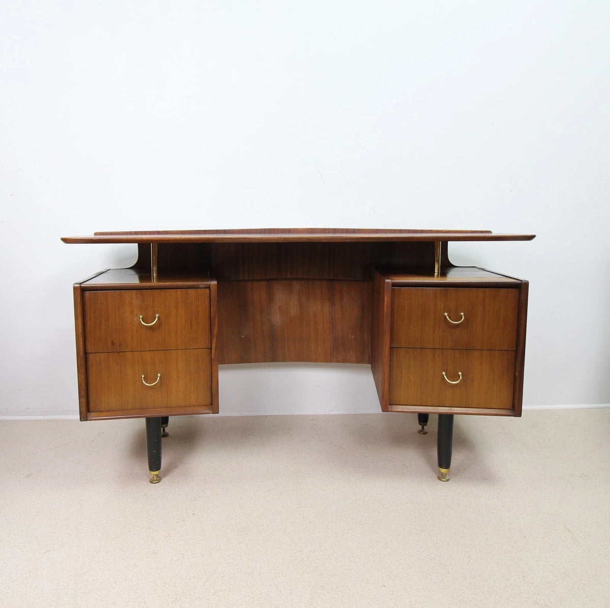 Mid-century retro vintage Curved floating-top desk by E Gomme G-Plan