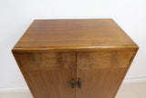 Elegant Vintage Tallboy Cabinet Linen Cupboard with Drawer - 1930s Art Deco