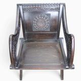 Vintage Oak Glastonbury Chair Church Chapel Antique Rustic Country House