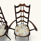 Vintage 1960s Pair of Ercol 496 BATWING Carver Dining Chairs. Mid Century