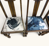 Rare Vintage Ercol Old Colonial Edwardian Style Dining Chairs - Set of 4