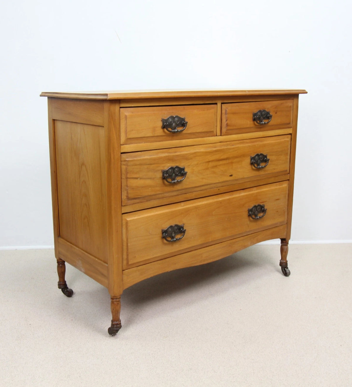 Vintage Satinwood 4 Drawer Chest of Drawers