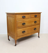 Vintage Satinwood 4 Drawer Chest of Drawers